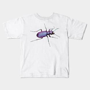 Metallic Purple Tiger Beetle Kids T-Shirt